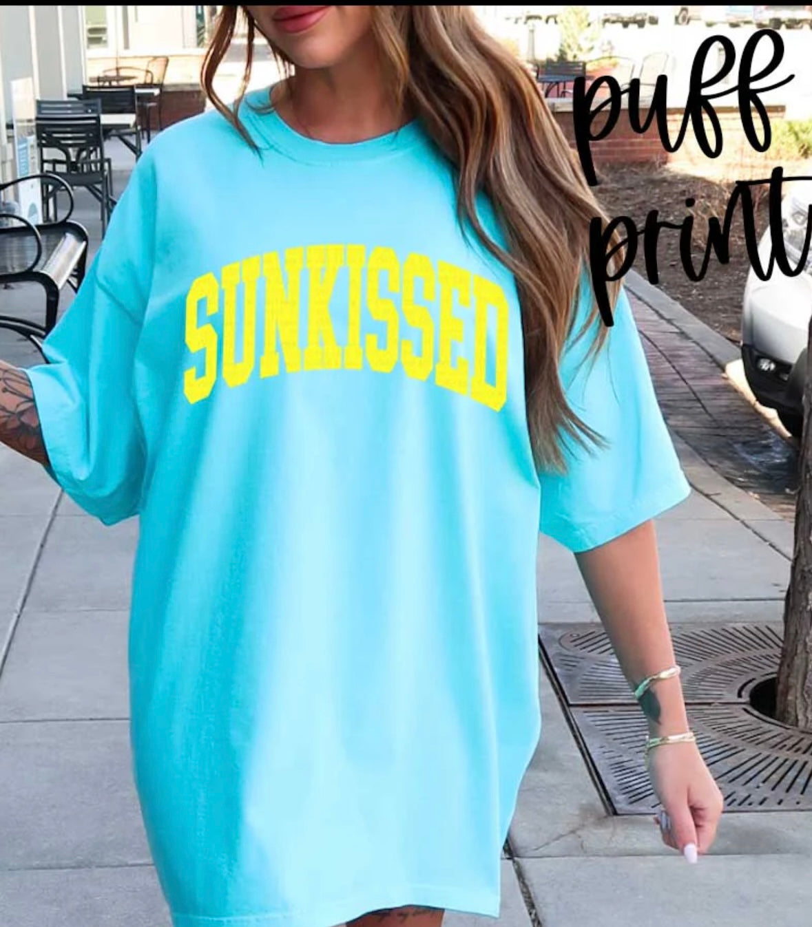 Sunkissed Puff Print Tee (Yellow) βοΈπβ¨