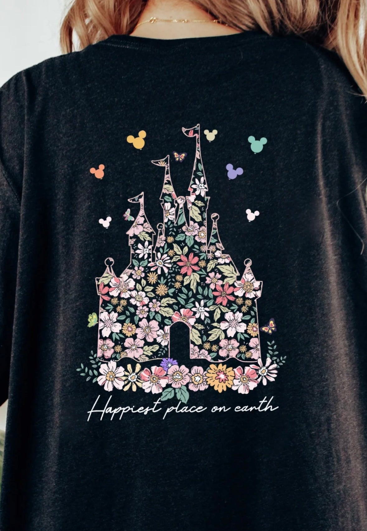 Happiest Place On Earth Floral Tee π°πΈ