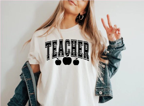 Teacher with Apples Tee πβ¨