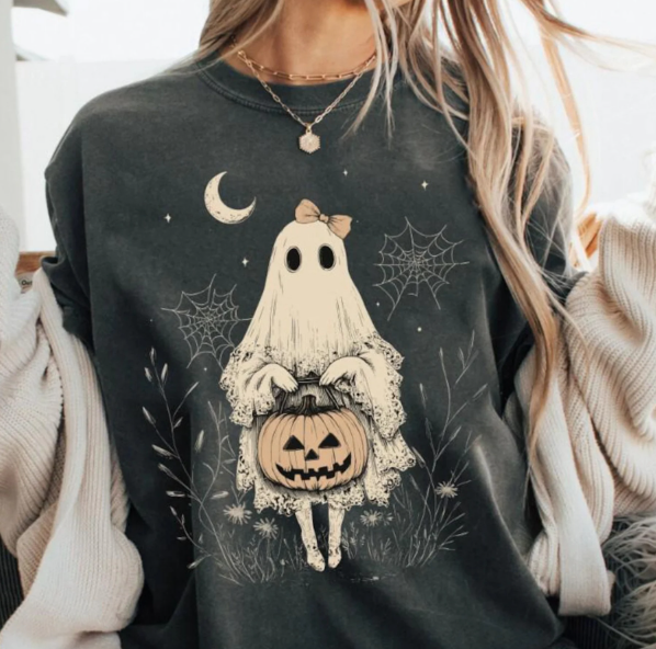Ghost Pumpkin Graphic Tee ππ»β¨