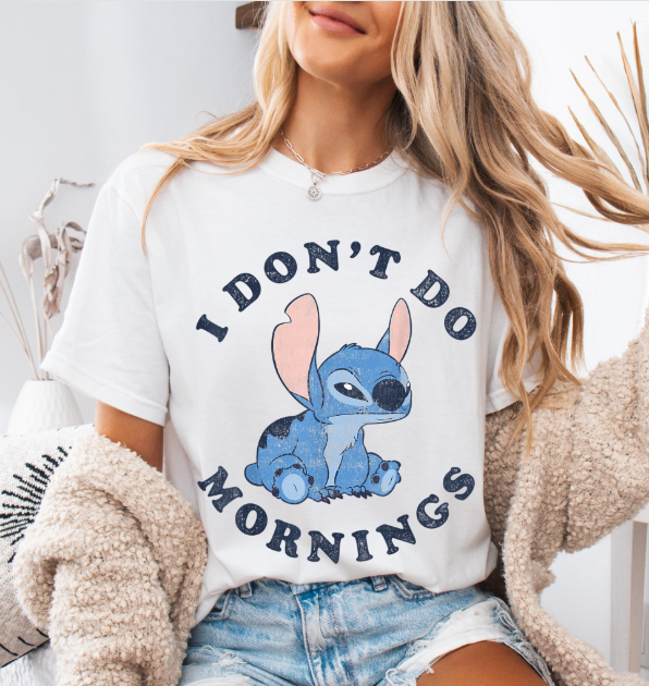 I Dont Do Mornings Tee