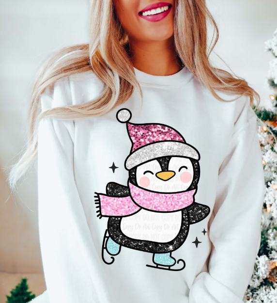 Penguin Faux Sparkle Tee