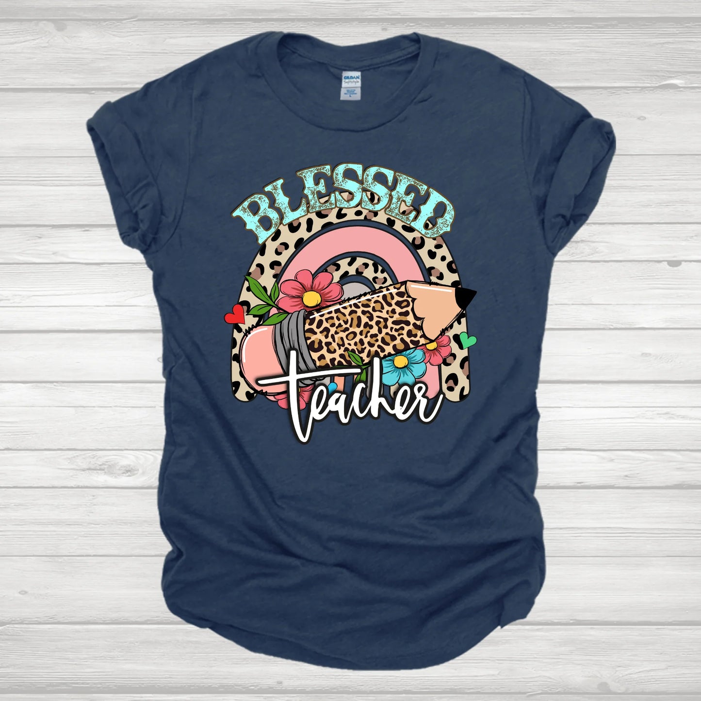 π Blessed Teacher Tee β With a Touch of Cheetah Print! π