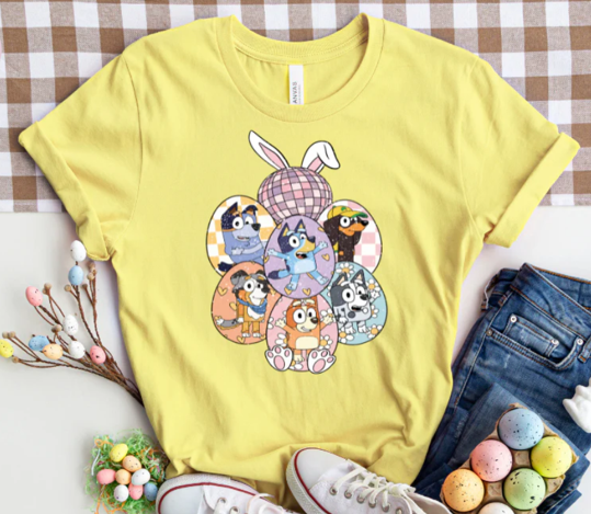 π° Bluey Easter Eggs Tee β Fun, Family, and All the Bluey-Inspired Joy!
