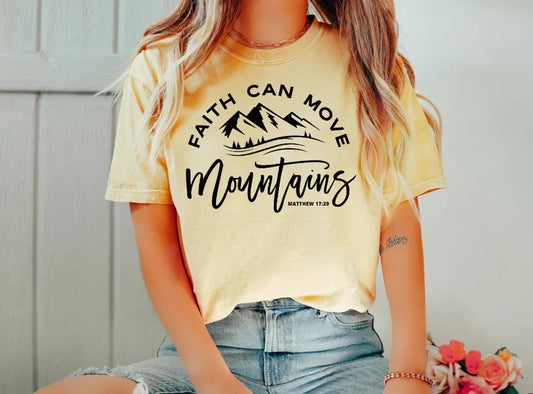 ⛰️ Faith Can Move Mountains Tee – Wear Your Faith Boldly!