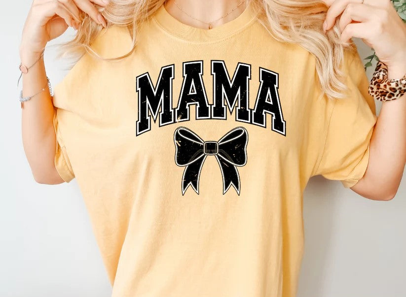 🎀 Mama Tee with Bow – Sweet, Stylish, and Proud!