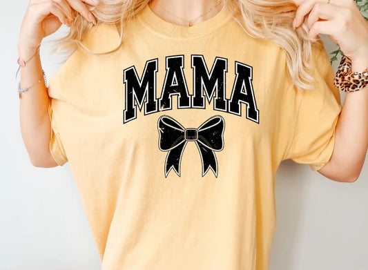 🎀 Mama Tee with Bow – Sweet, Stylish, and Proud!