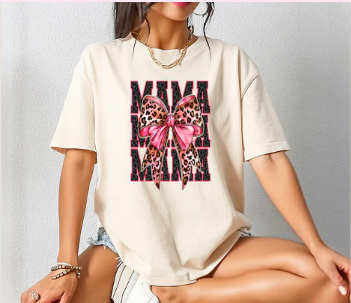 Mama Stacked Cheetah Print Tee 🐆💖