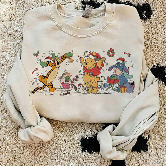 Pooh Christmas Lights Tee