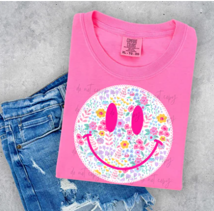 Floral pink Smiley