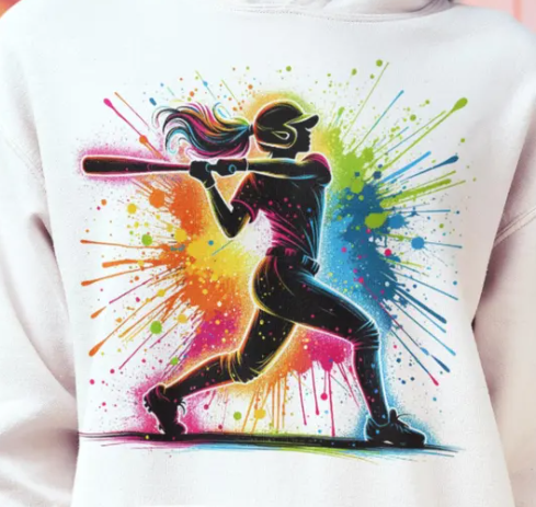 Softball Paint Splatter Tee