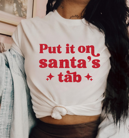 Put It on Santa's Tab Tee