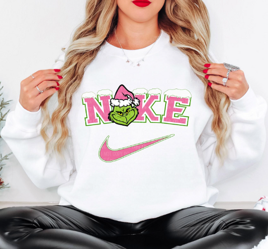 Pink G-R-I-N-C-H Swoosh Tee