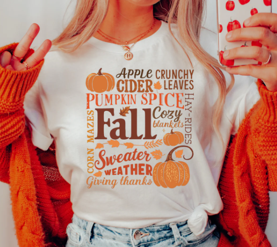 Fall Words Tee