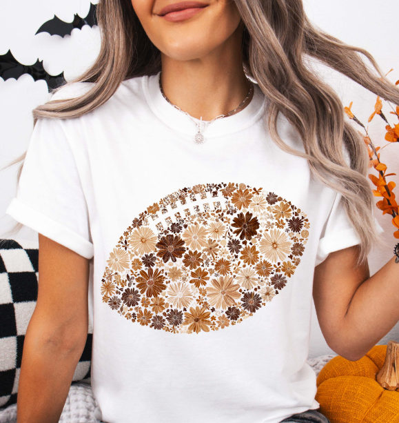 Floral Football Tee