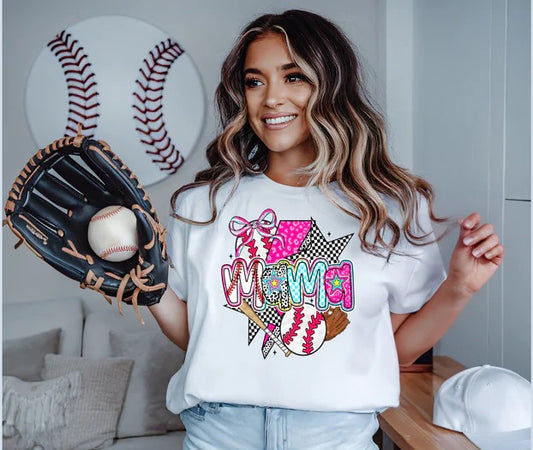 ⚾ Baseball Mama Tee – Colorful, Bold & Full of Team Spirit!