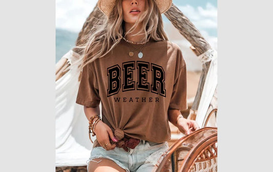 ☀️ Beer Weather Tee – Sunshine, Good Vibes, and an Ice-Cold Brew