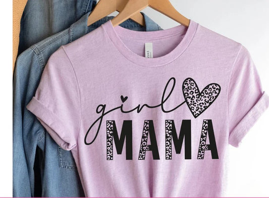 🐆 Girl Mama Tee with Cheetah Heart – Fierce, Fabulous, and Full of Love!