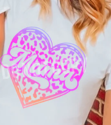 Mama Cheetah Heart Tee 🐆💖
