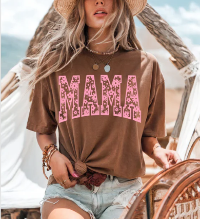 Mama Pink Floral Graphic Tee 🌸💗