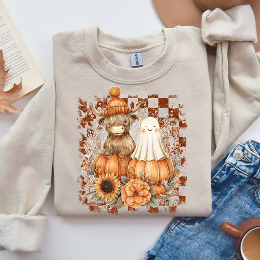 Autumn Cow and Ghost Tee