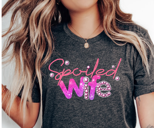 Spoiled Wife Bling Graphic Tee 💎💋